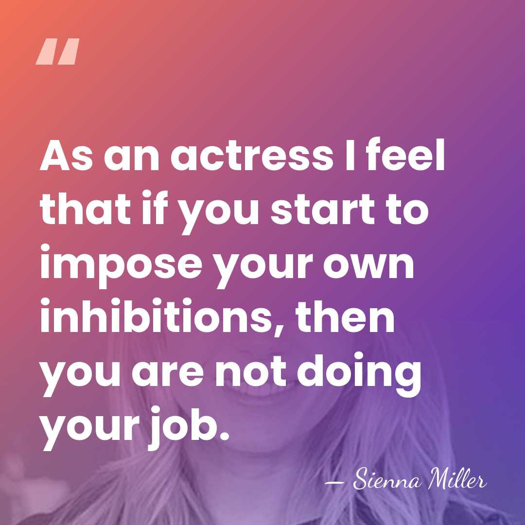 As an actress I feel that if you start to impose your&hellip; - Sienna Miller