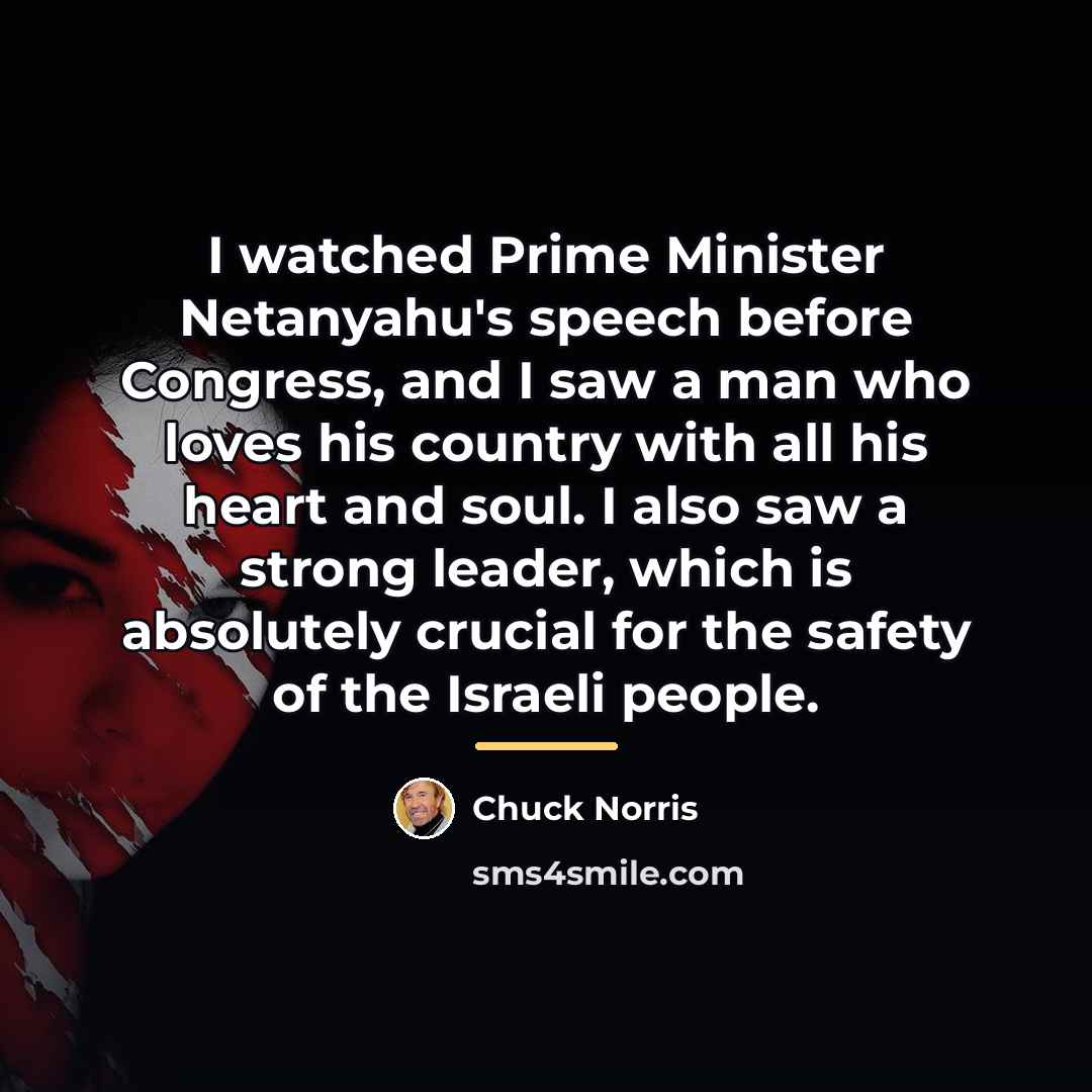 “I watched Prime Minister Netanyahu's speech before Congress, and I…” quote by Chuck Norris