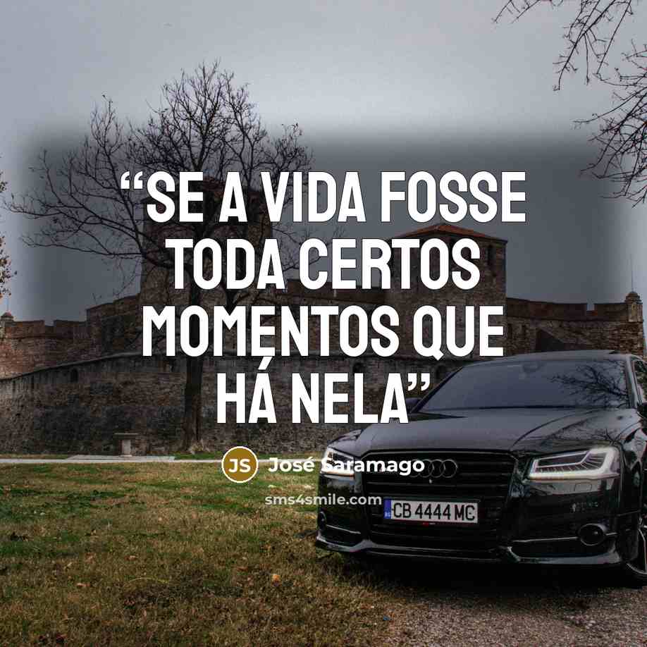 “Se a vida fosse toda certos momentos que há nela” quote by José Saramago