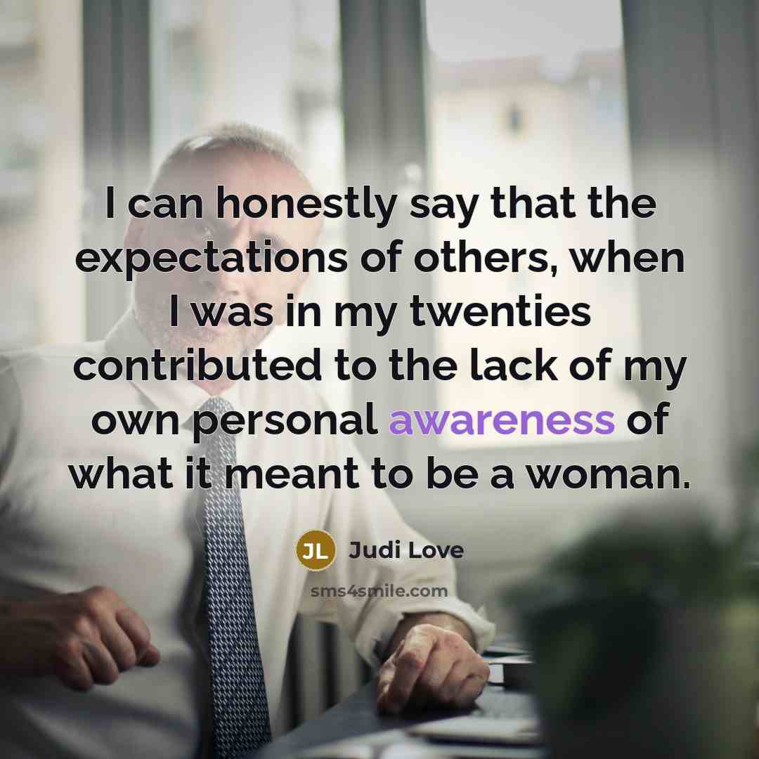 “I can honestly say that the expectations of others, when…” quote by Judi Love