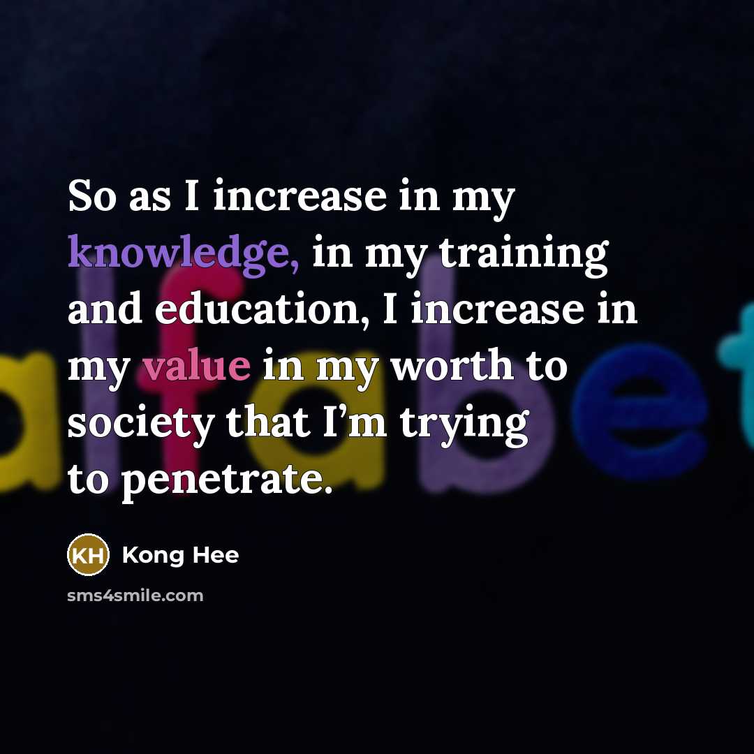 “So as I increase in my knowledge, in my training…” quote by Kong Hee