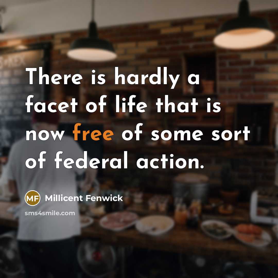 “There is hardly a facet of life that is now…” quote by Millicent Fenwick