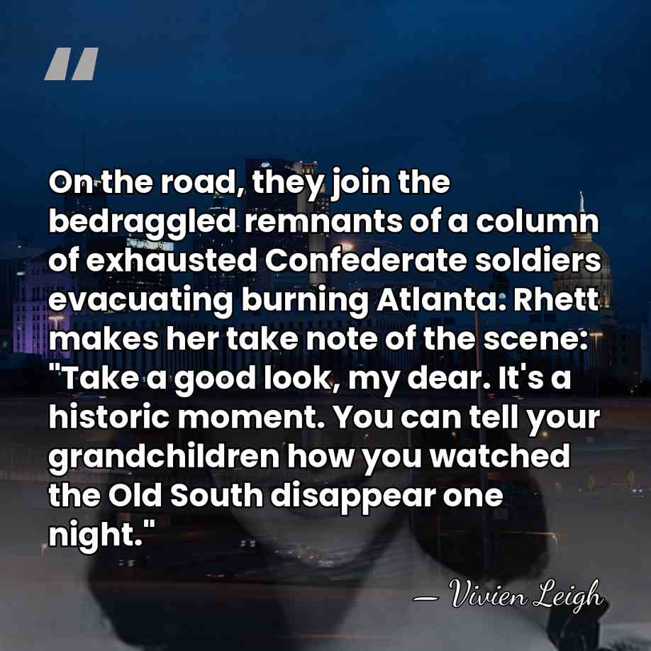 On the road, they join the bedraggled remnants of a column of&hellip; - Vivien Leigh