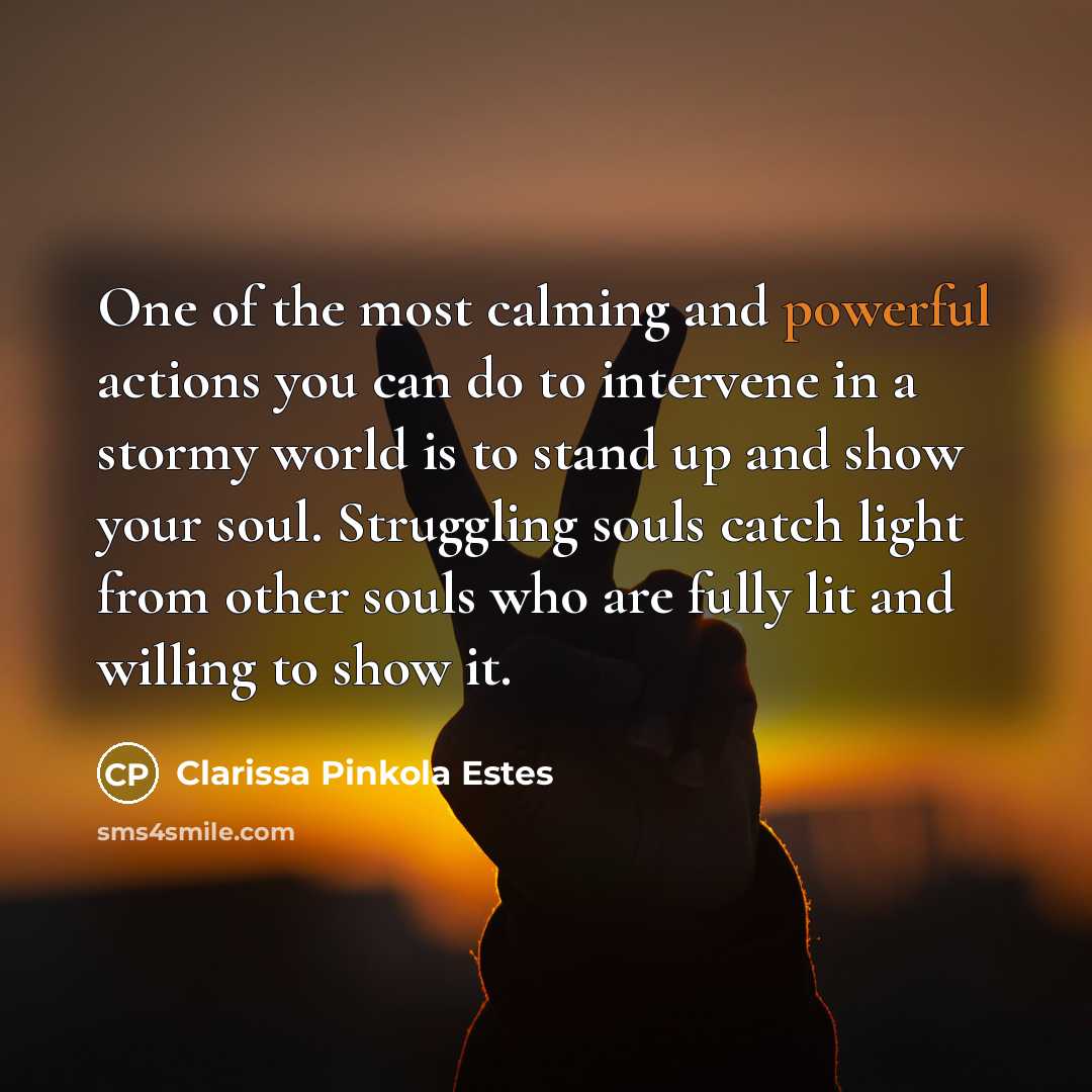 “One of the most calming and powerful actions you can…” quote by Clarissa Pinkola Estes