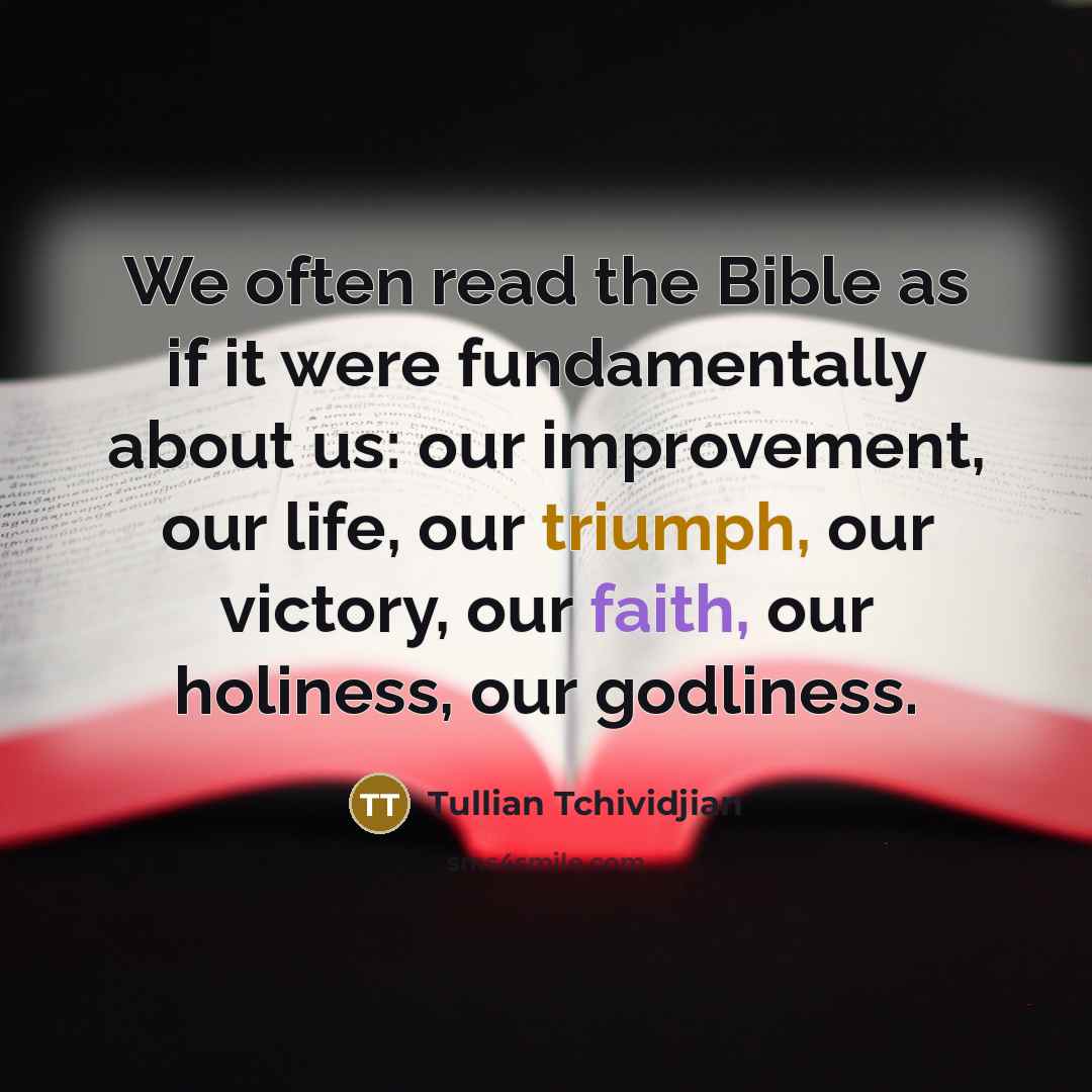 “We often read the Bible as if it were fundamentally…” quote by Tullian Tchividjian