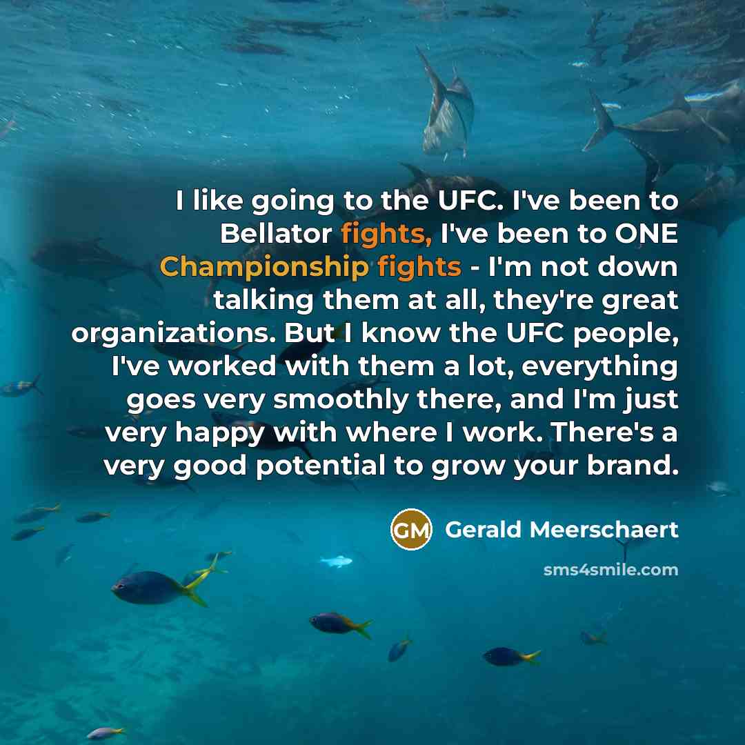 “I like going to the UFC. I've been to Bellator…” quote by Gerald Meerschaert