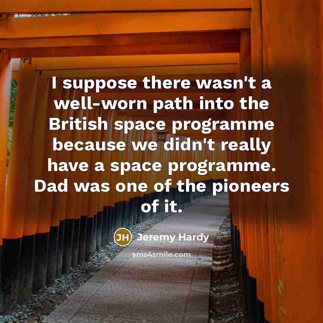“I suppose there wasn't a well-worn path into the British…” quote by Jeremy Hardy