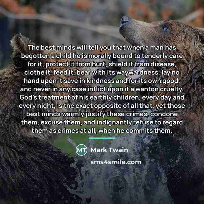 “The best minds will tell you that when a man…” quote by Mark Twain