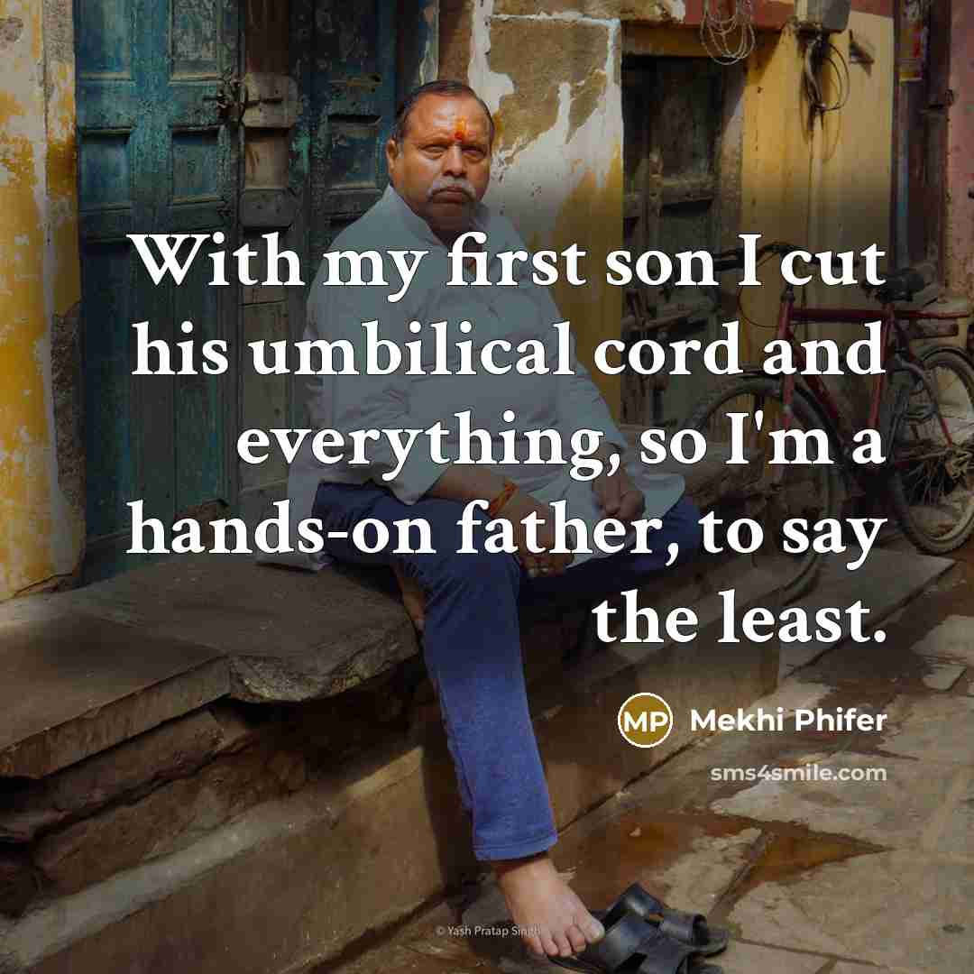 “With my first son I cut his umbilical cord and…” quote by Mekhi Phifer