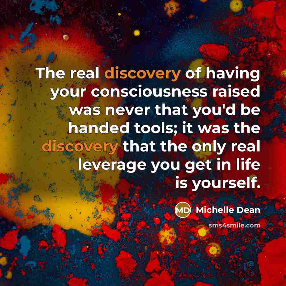 “The real discovery of having your consciousness raised was never…” quote by Michelle Dean
