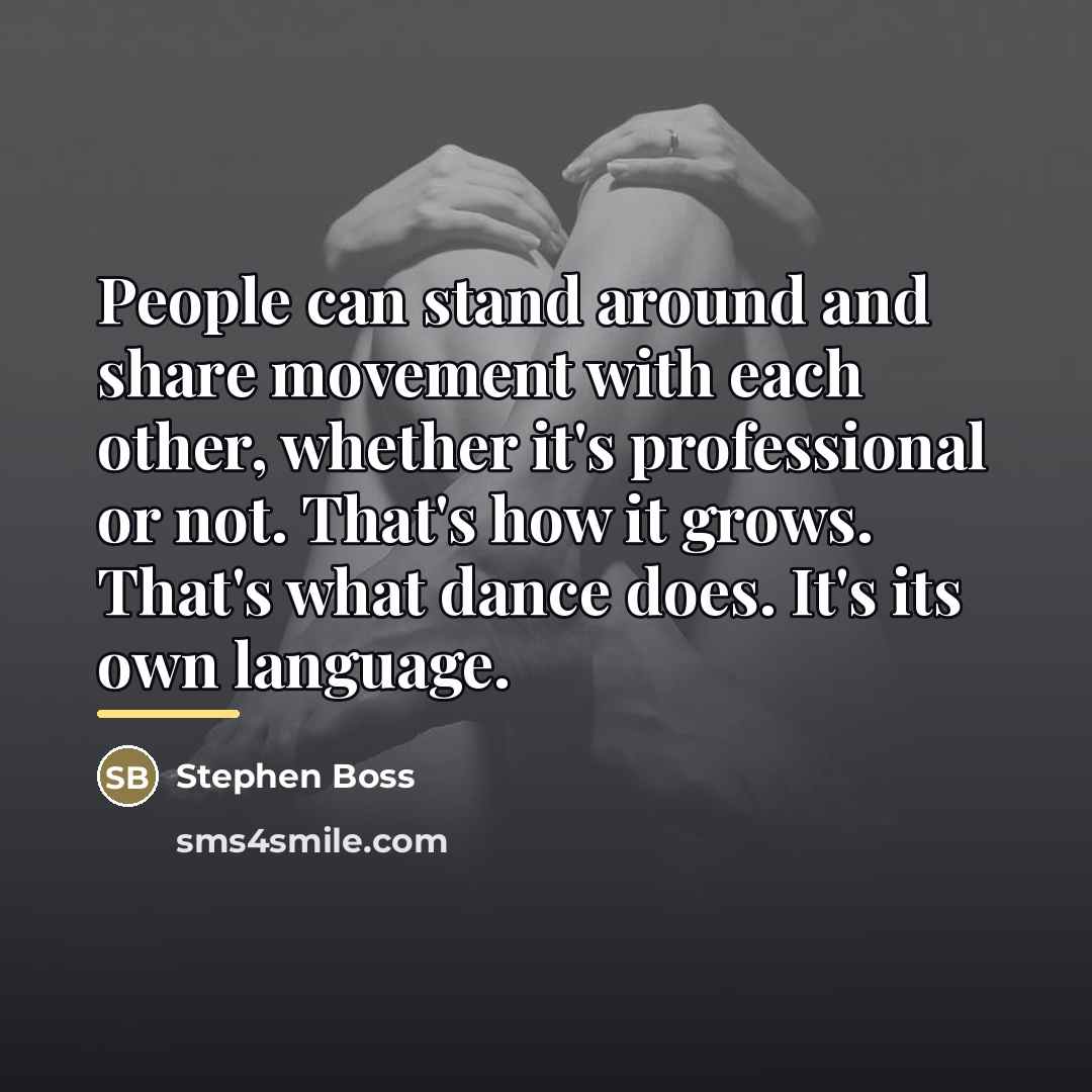 “People can stand around and share movement with each other,…” quote by Stephen Boss