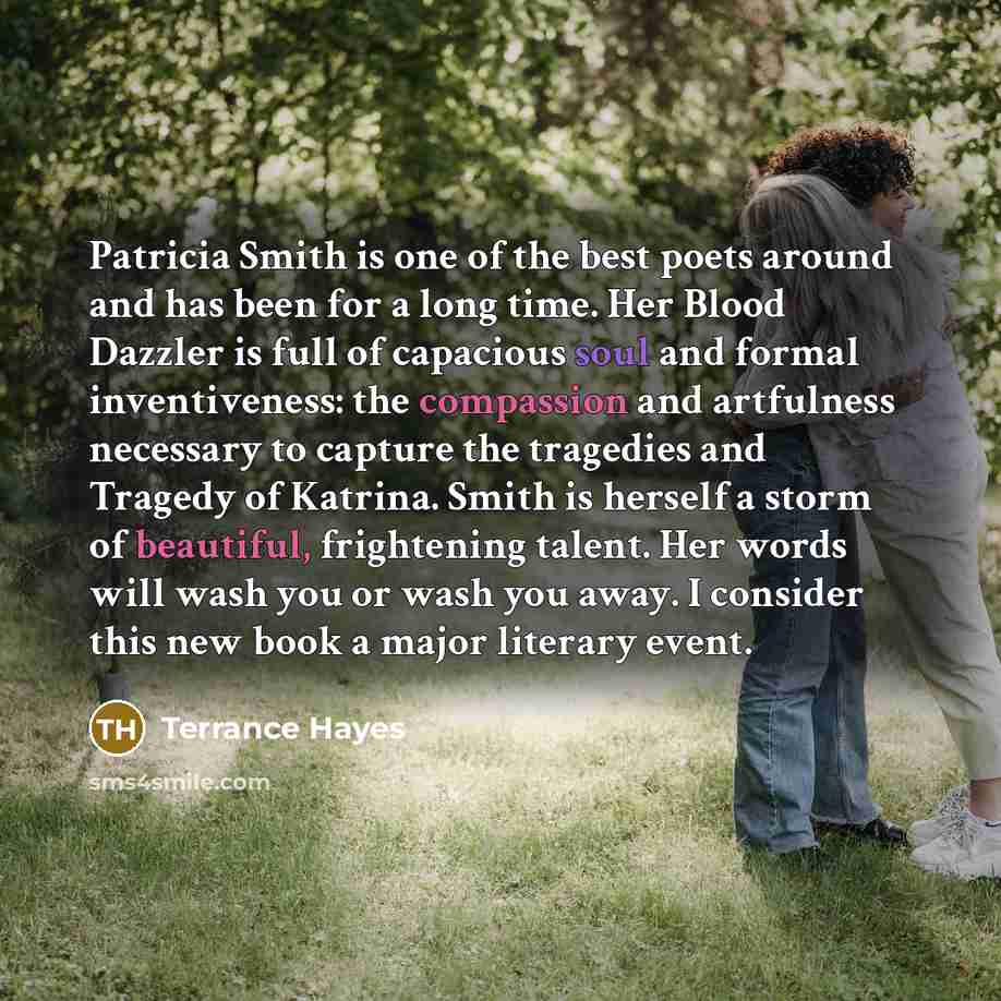“Patricia Smith is one of the best poets around and…” quote by Terrance Hayes