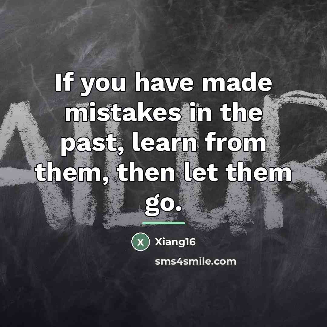 “If you have made mistakes in the past, learn from…” quote by Xiang16