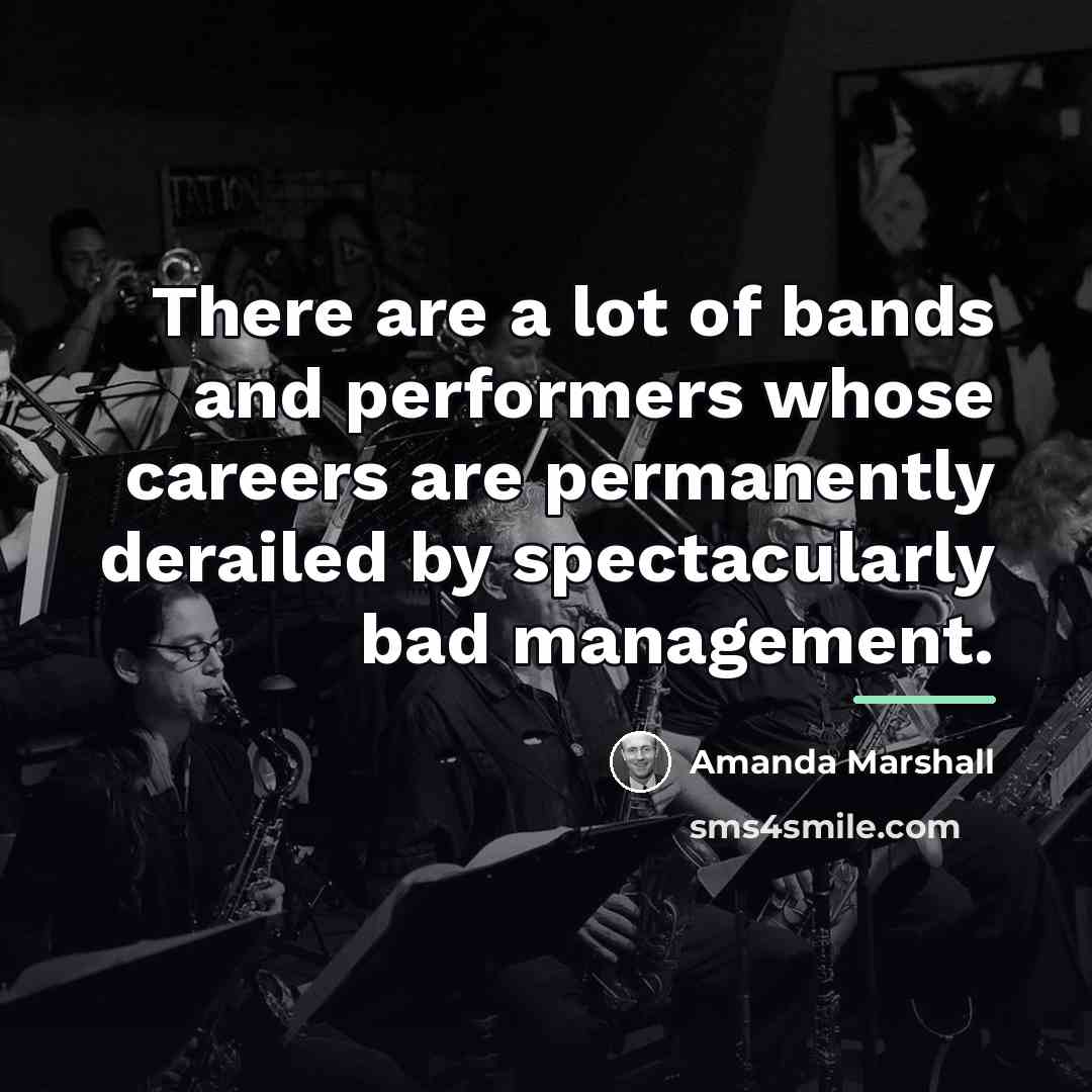 “There are a lot of bands and performers whose careers…” quote by Amanda Marshall