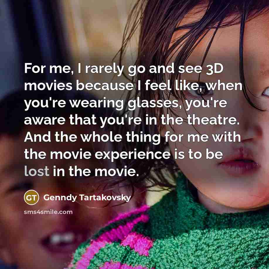 “For me, I rarely go and see 3D movies because…” quote by Genndy Tartakovsky