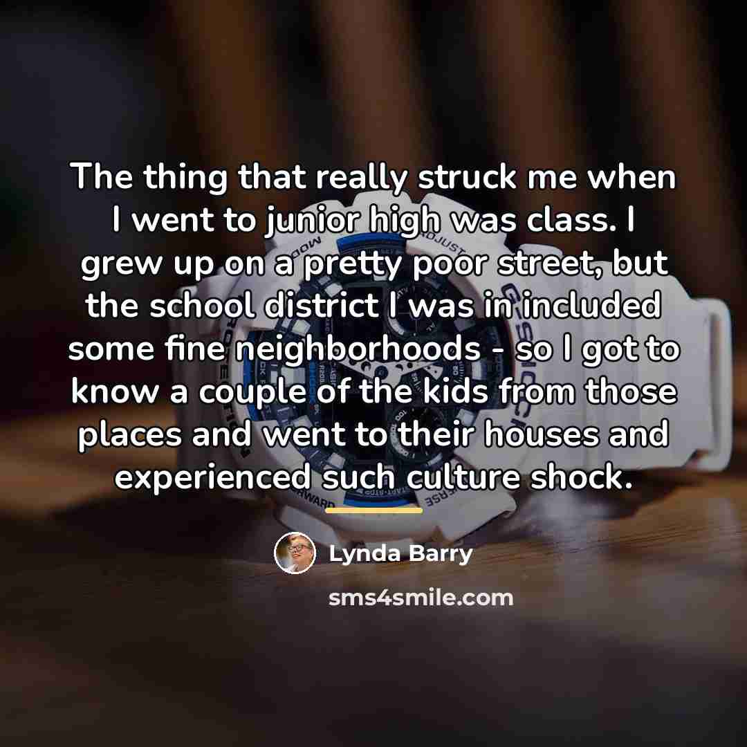 “The thing that really struck me when I went to…” quote by Lynda Barry