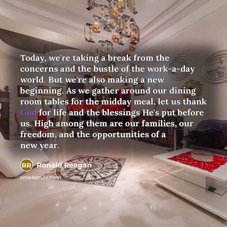 “Today, we're taking a break from the concerns and the…” quote by Ronald Reagan
