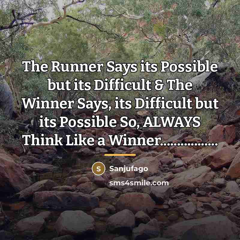 “The Runner Says its Possible but its Difficult & The…” quote by Sanjufago