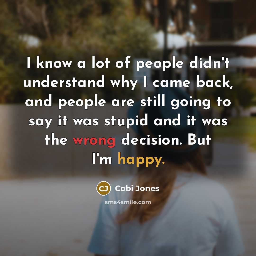 “I know a lot of people didn't understand why I…” quote by Cobi Jones