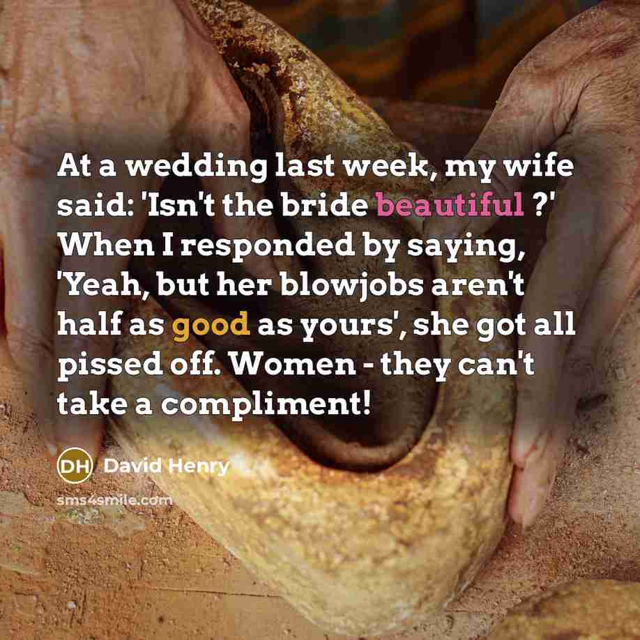 “At a wedding last week, my wife said: 'Isn't the…” quote by David Henry
