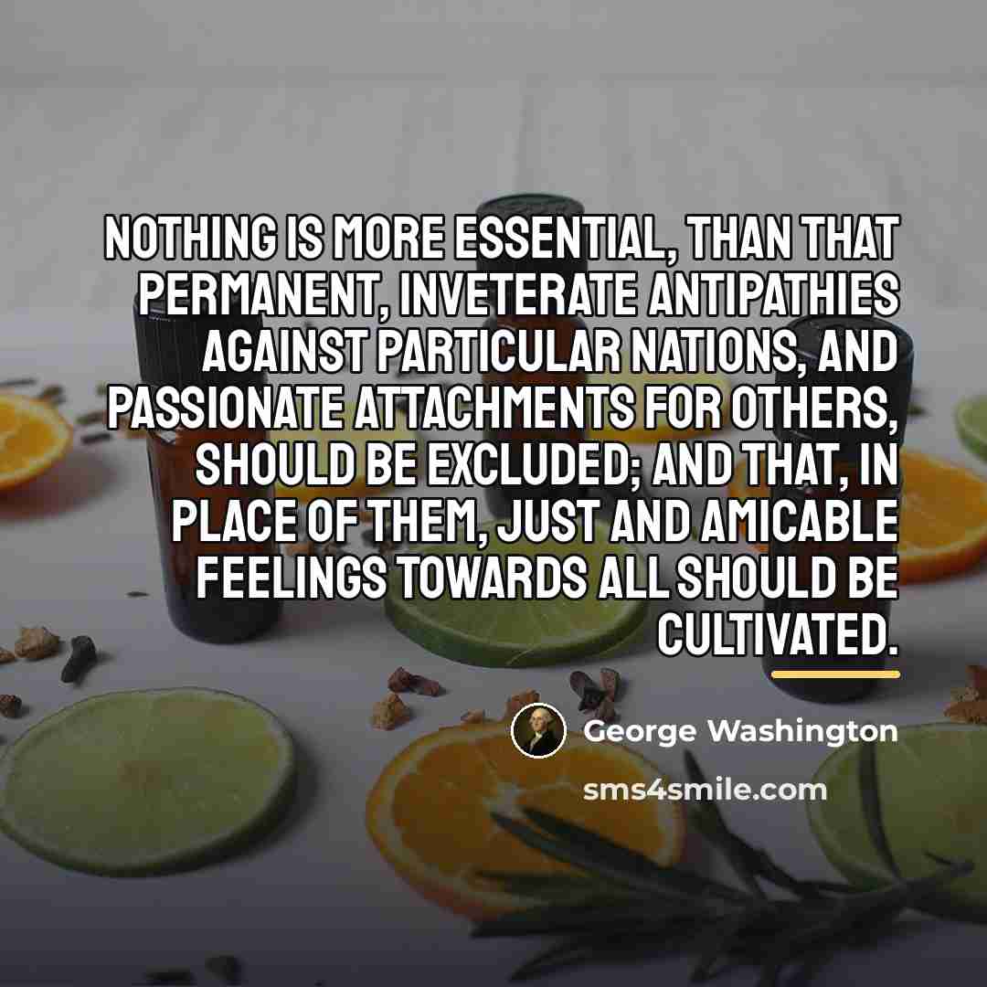 “Nothing is more essential, than that permanent, inveterate antipathies against…” quote by George Washington