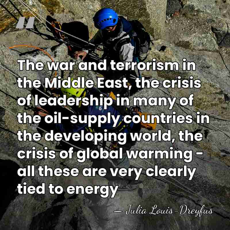 The war and terrorism in the Middle East, the crisis of leadership&hellip; - Julia Louis-Dreyfus