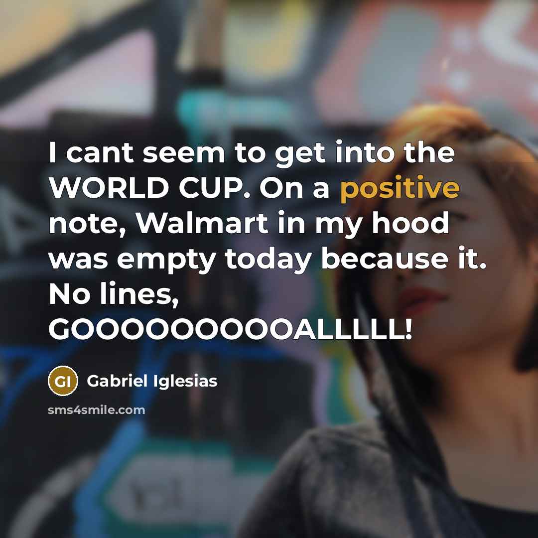 “I cant seem to get into the WORLD CUP. On…” quote by Gabriel Iglesias