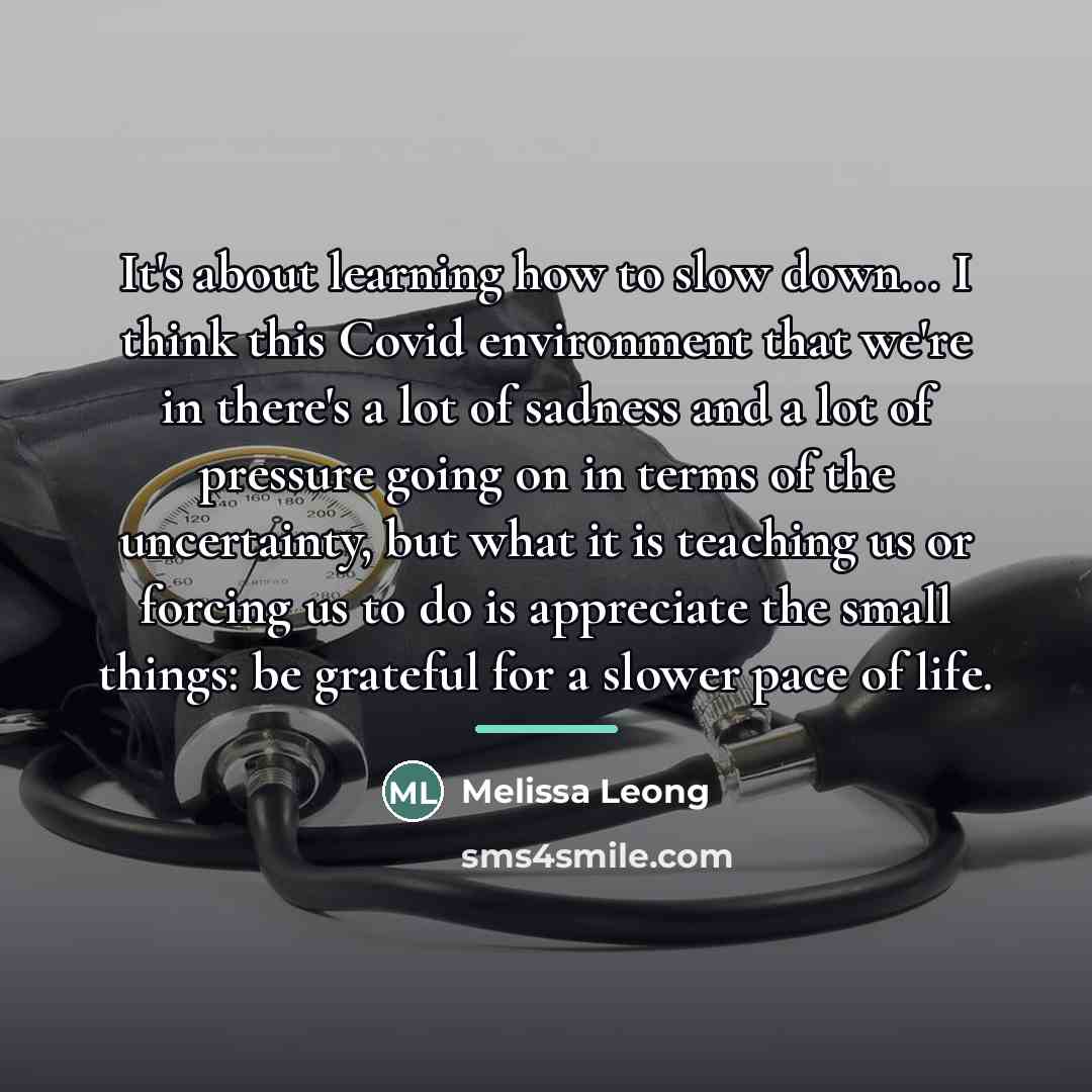 “It's about learning how to slow down... I think this…” quote by Melissa Leong
