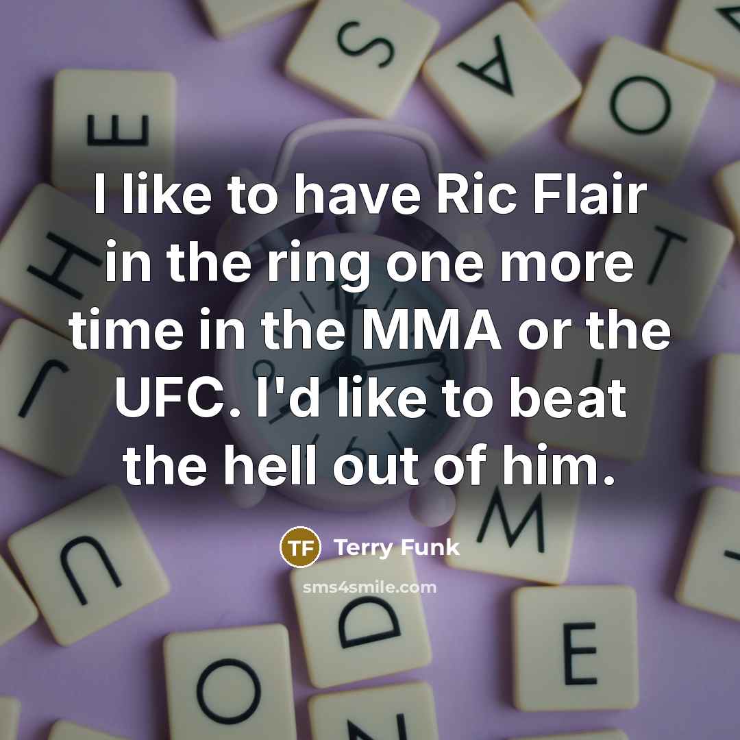 “I like to have Ric Flair in the ring one…” quote by Terry Funk