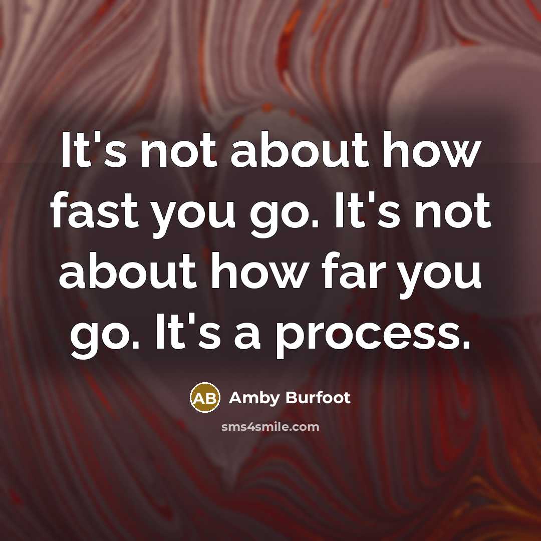“It's not about how fast you go. It's not about…” quote by Amby Burfoot