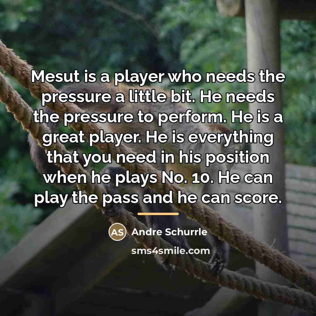 “Mesut is a player who needs the pressure a little…” quote by Andre Schurrle
