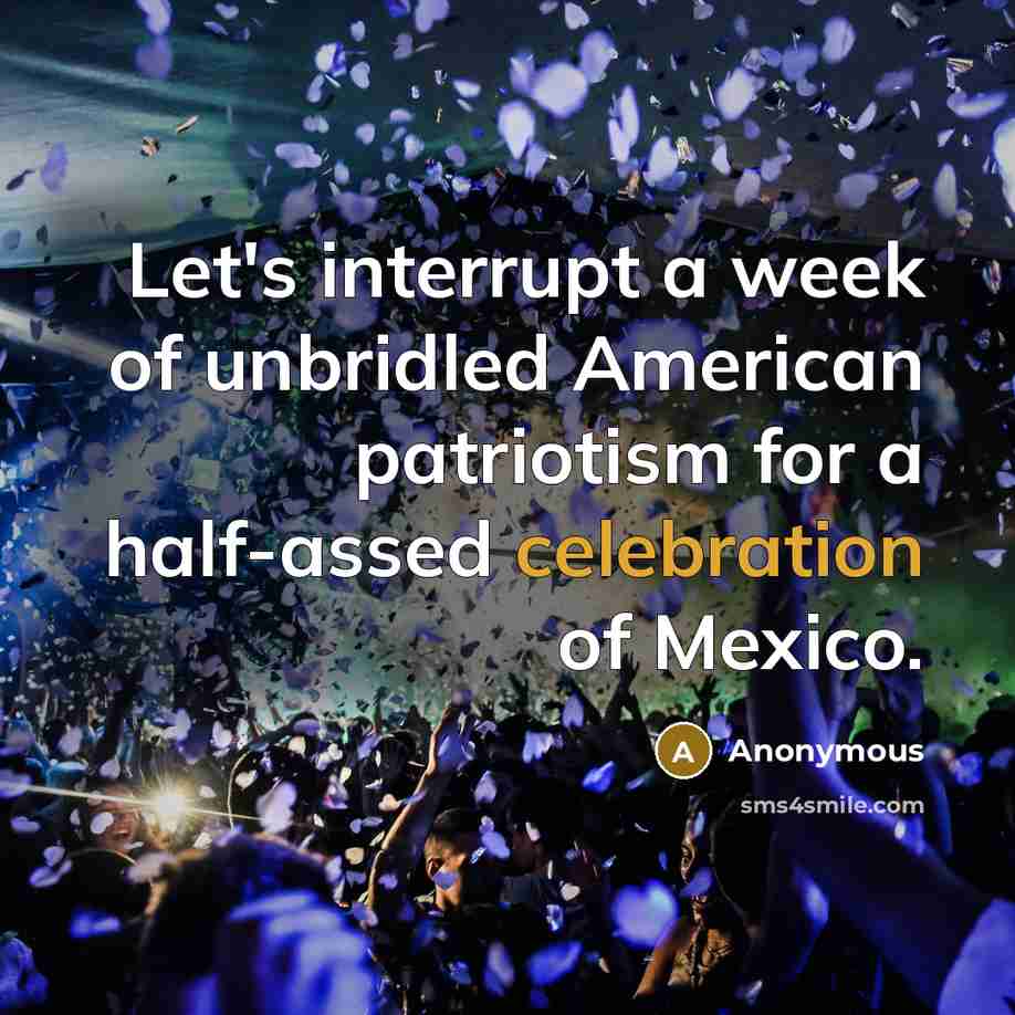 “Let's interrupt a week of unbridled American patriotism for a…” quote by Anonymous