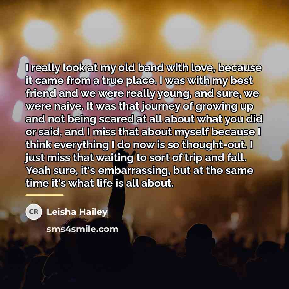 “I really look at my old band with love, because…” quote by Leisha Hailey