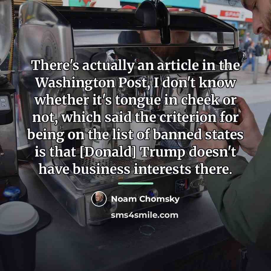 “There's actually an article in the Washington Post, I don't…” quote by Noam Chomsky