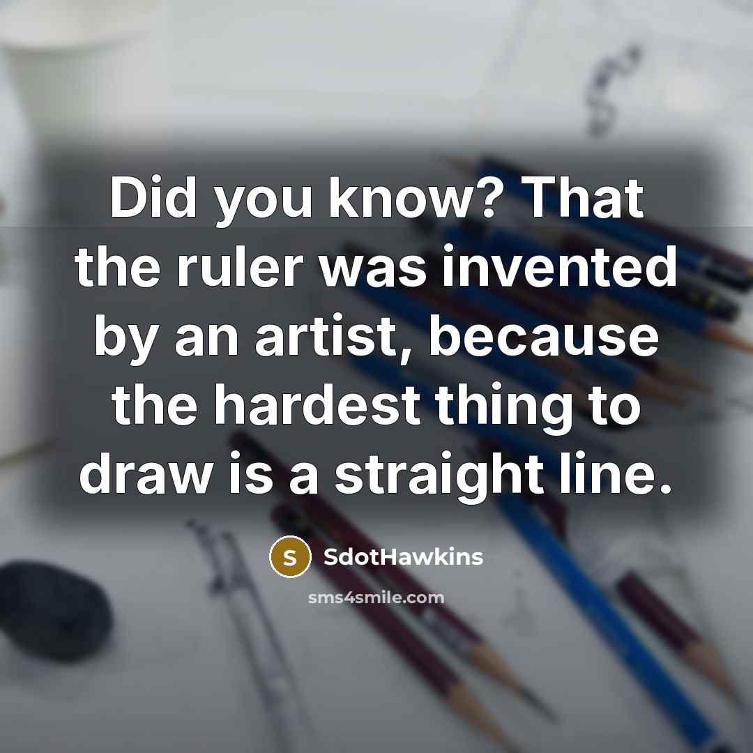 “Did you know? That the ruler was invented by an…” quote by SdotHawkins