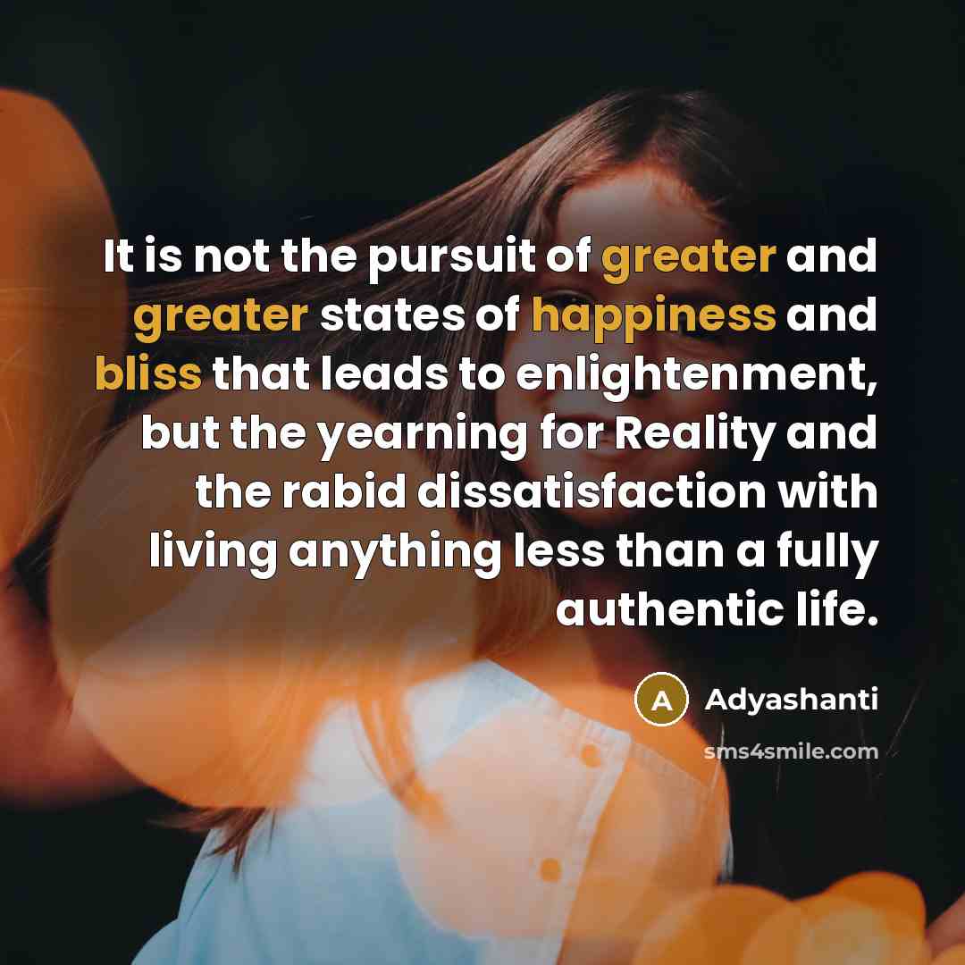 “It is not the pursuit of greater and greater states…” quote by Adyashanti