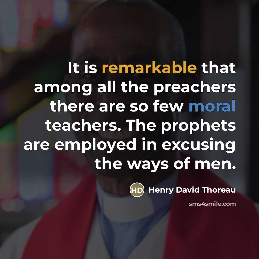 “It is remarkable that among all the preachers there are…” quote by Henry David Thoreau