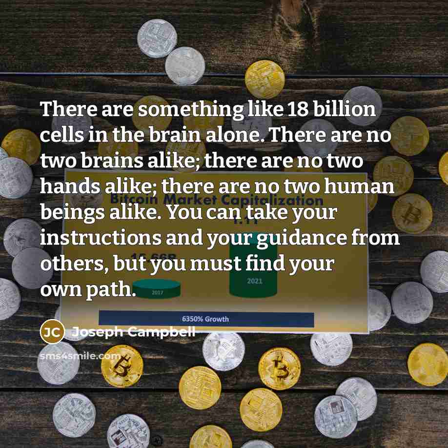 “There are something like 18 billion cells in the brain…” quote by Joseph Campbell