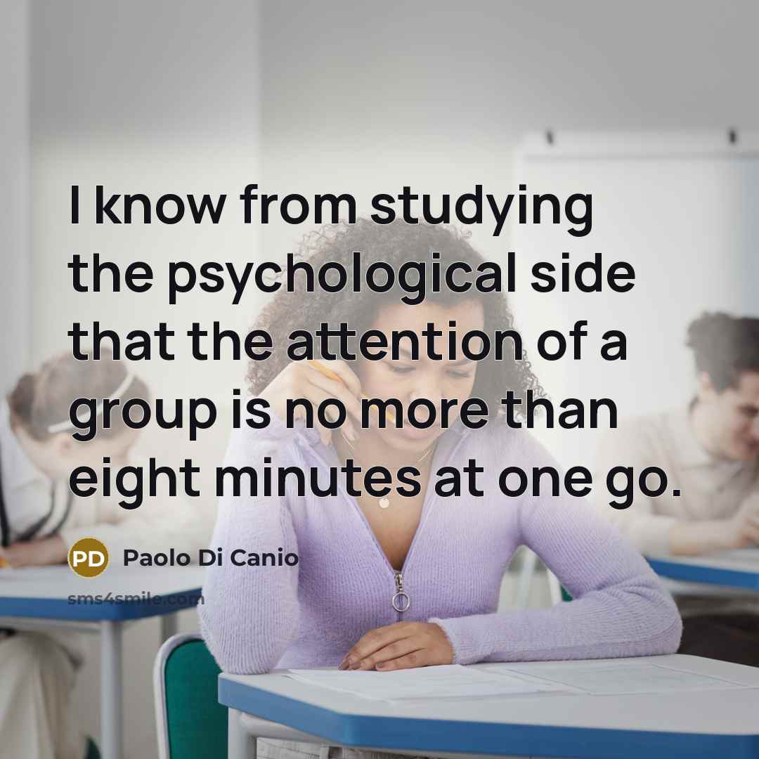 “I know from studying the psychological side that the attention…” quote by Paolo di Canio