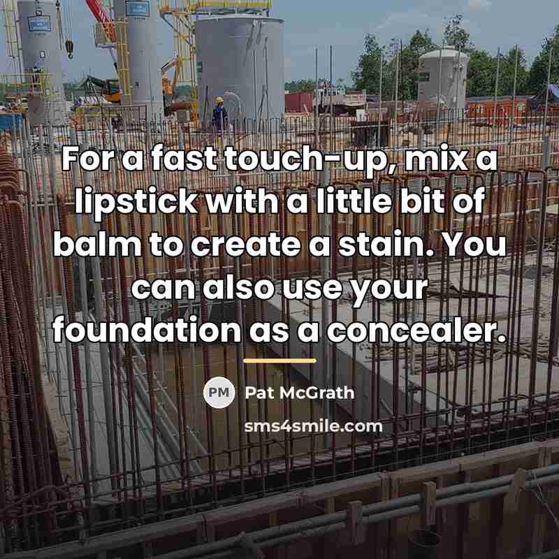 “For a fast touch-up, mix a lipstick with a little…” quote by Pat McGrath