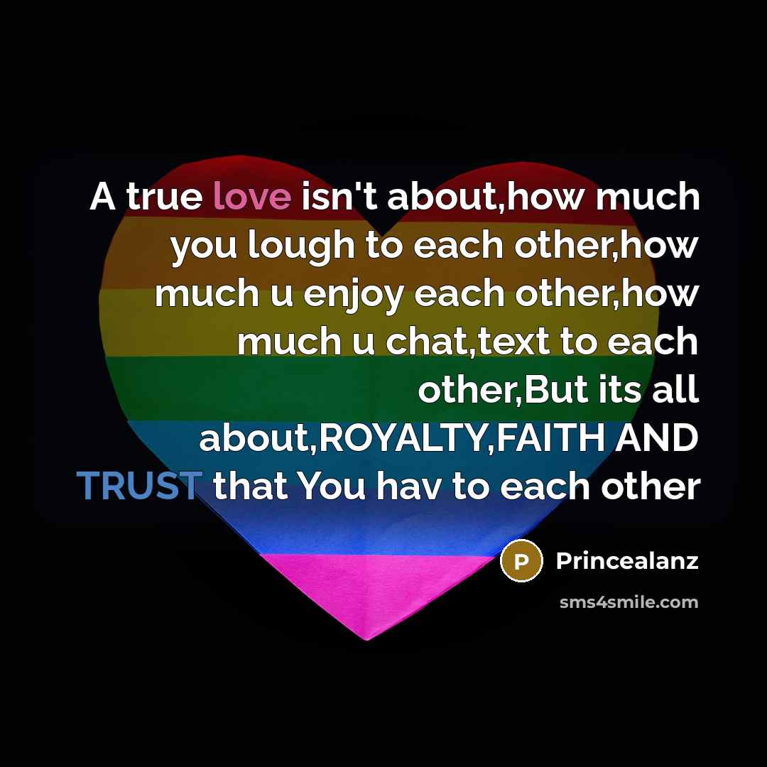 “A true love isn't about,how much you lough to each…” quote by Princealanz