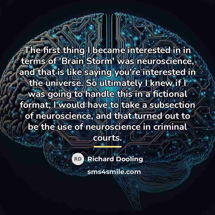“The first thing I became interested in in terms of…” quote by Richard Dooling