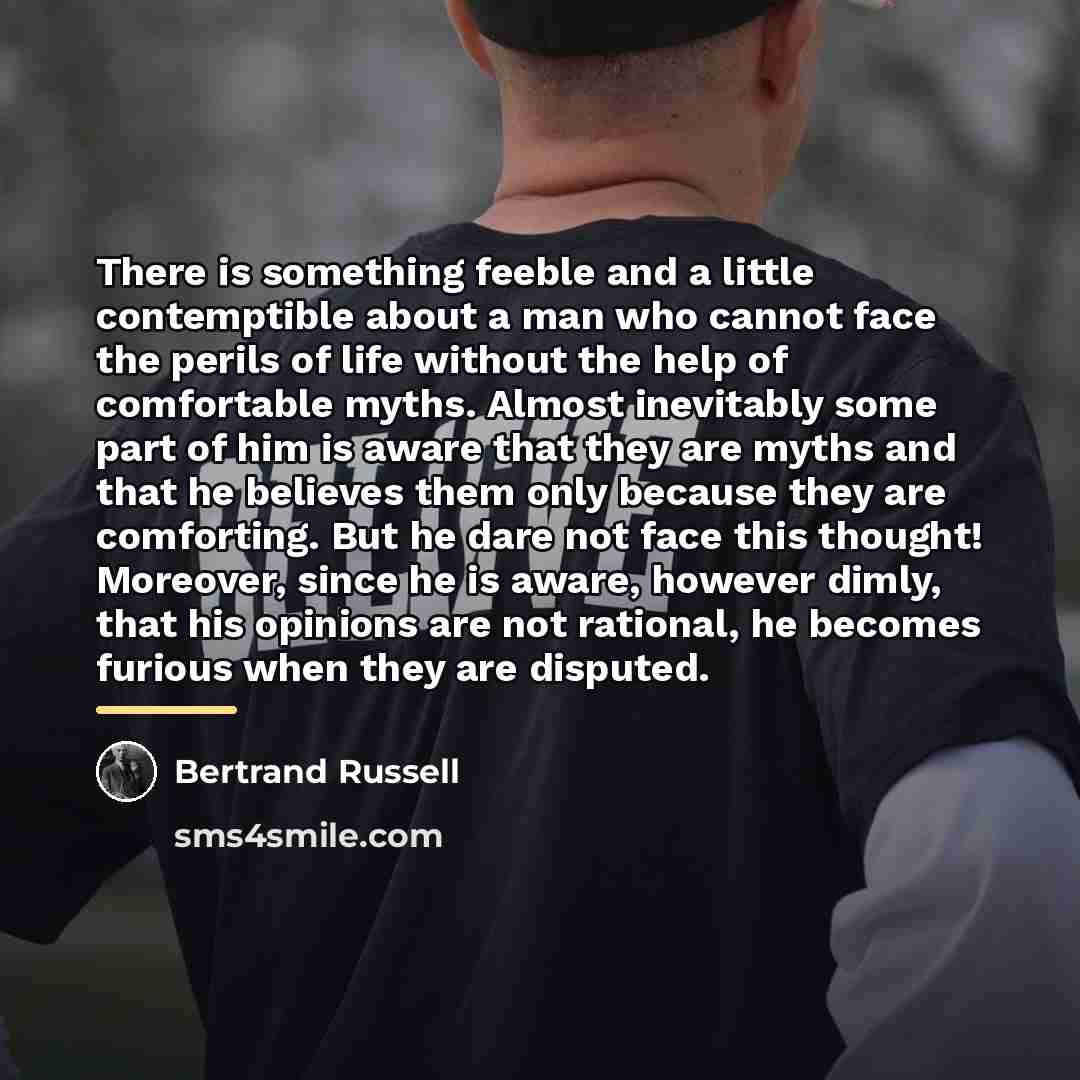 “There is something feeble and a little contemptible about a…” quote by Bertrand Russell
