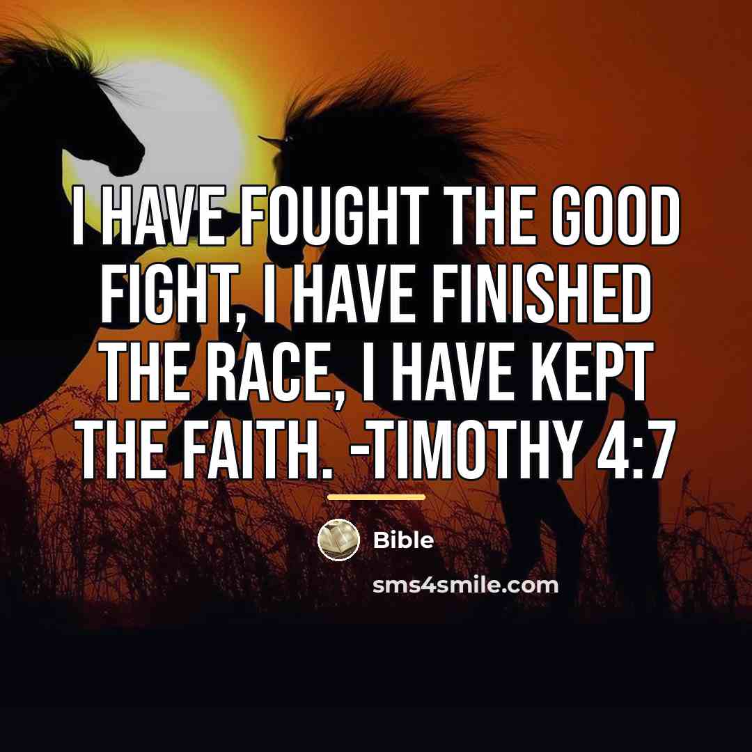 “I have fought the good fight, I have finished the…” quote by Bible
