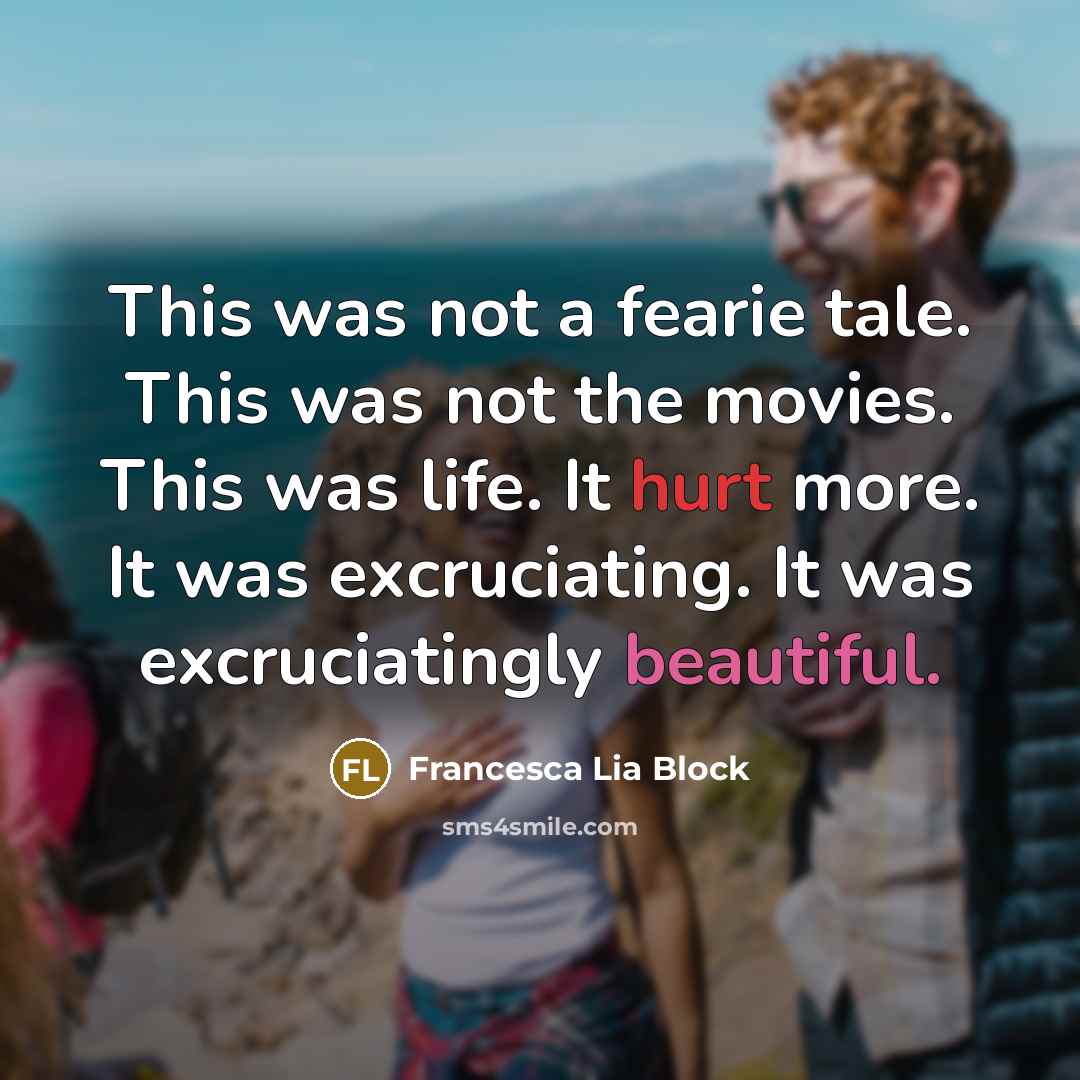 “This was not a fearie tale. This was not the…” quote by Francesca Lia Block