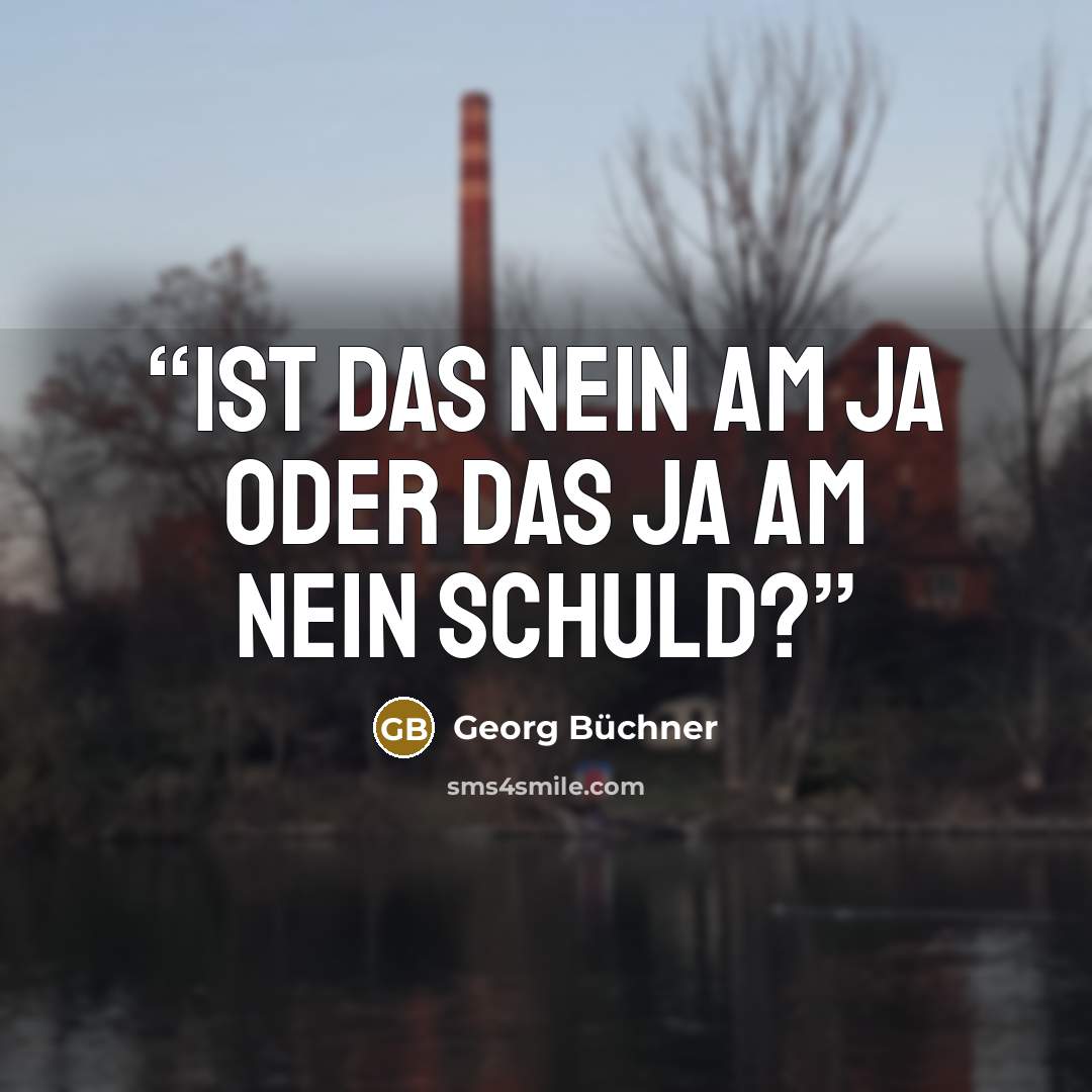 “Ist das Nein am Ja oder das Ja am Nein schuld?” quote by Georg Büchner