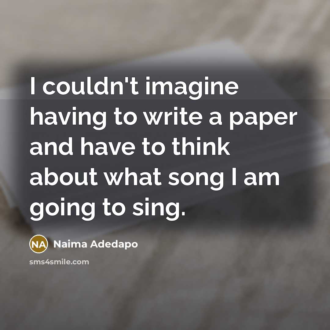 “I couldn't imagine having to write a paper and have…” quote by Naima Adedapo