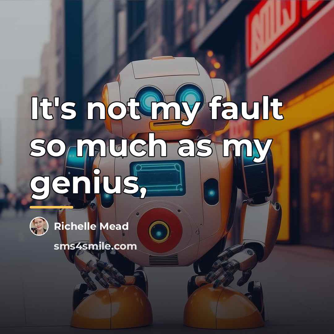 “It's not my fault so much as my genius,…” quote by Richelle Mead