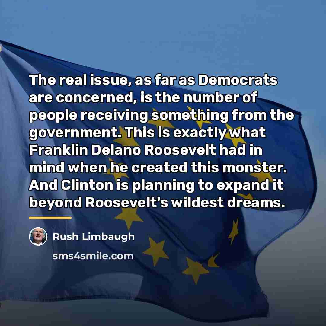 “The real issue, as far as Democrats are concerned, is…” quote by Rush Limbaugh