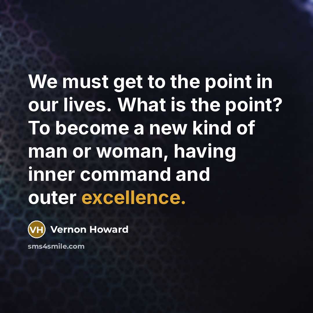 “We must get to the point in our lives. What…” quote by Vernon Howard